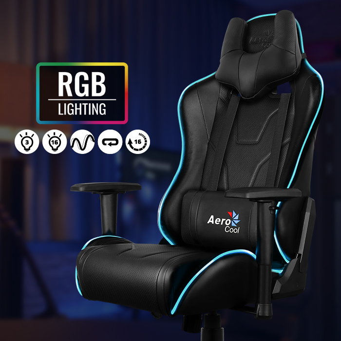 aerocool-ac220-air-rgb-gaming-stuhl-kunstleder-schwarz image 2
