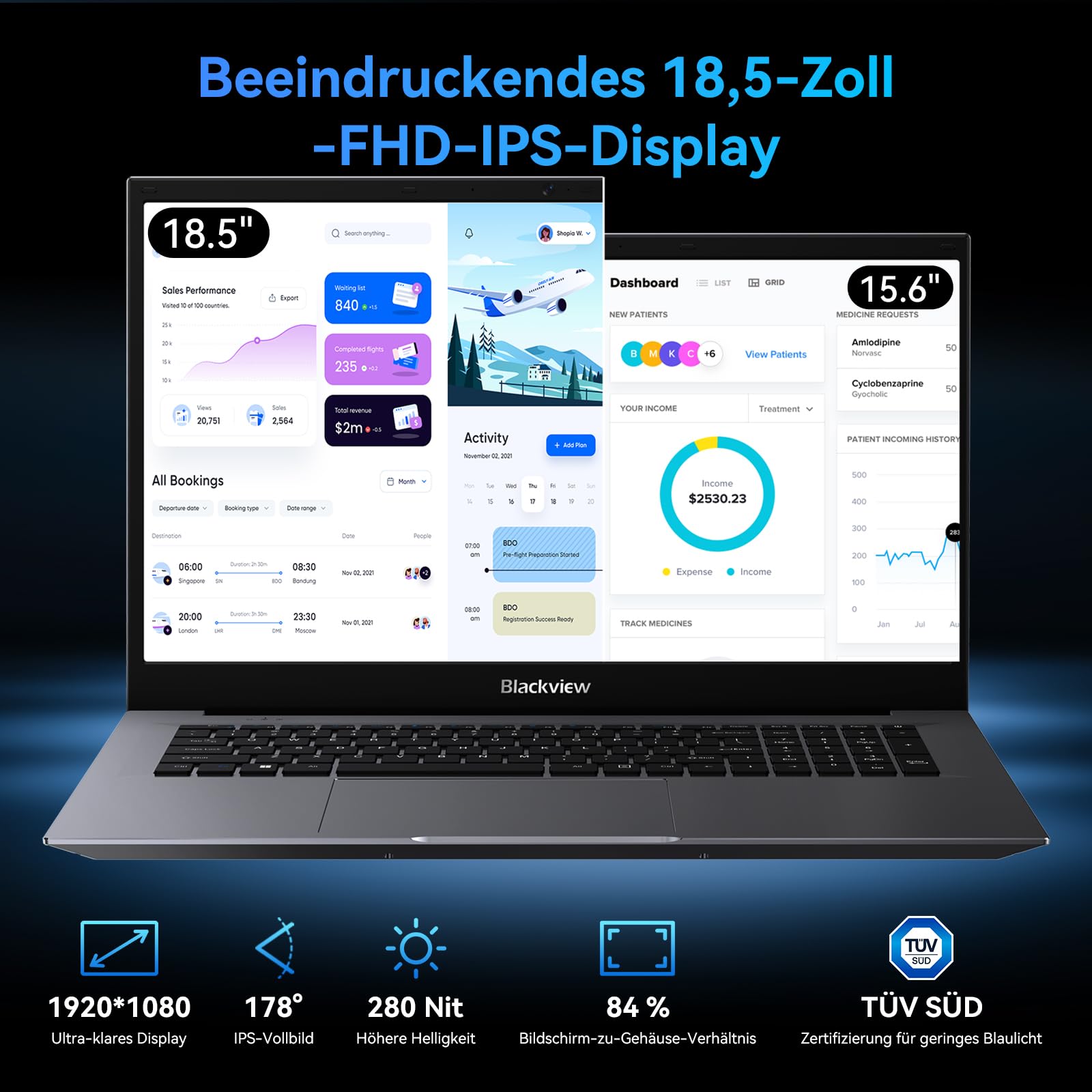 blackview-acebook-10-laptop-18-5-zoll-16gb-512gb-n150 image 2