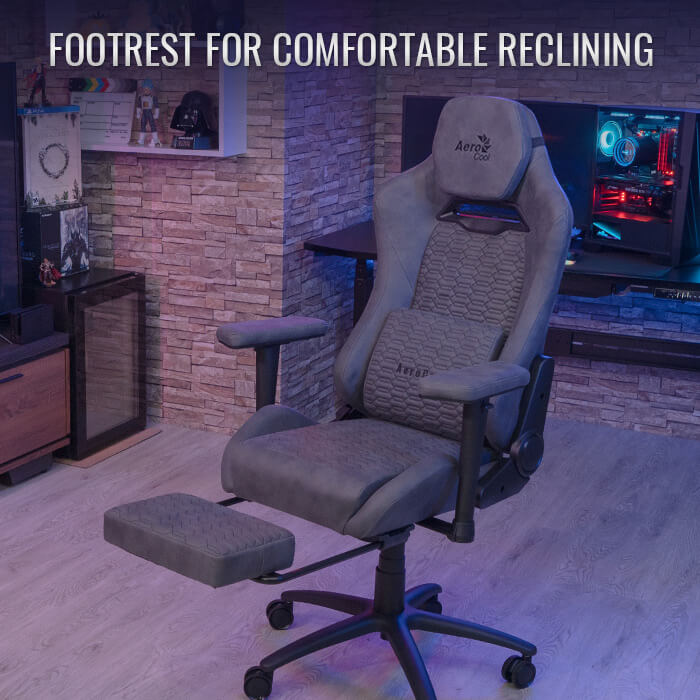 aerocool-royal-aerosuede-gaming-stuhl-stoff-atmungsaktiv image 2