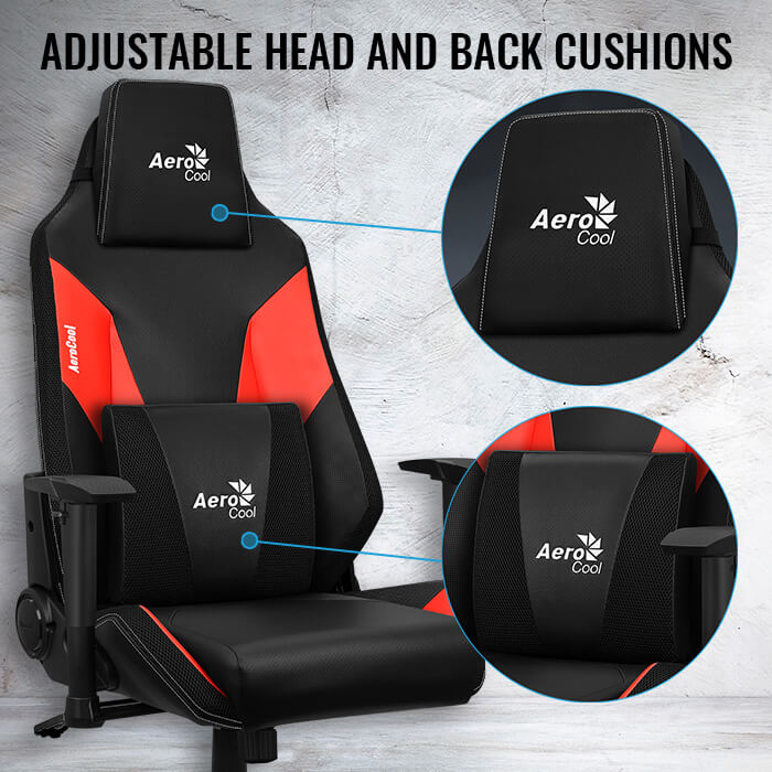 aerocool-admiral-gaming-stuhl-verstellbar-mit-kissen image 6