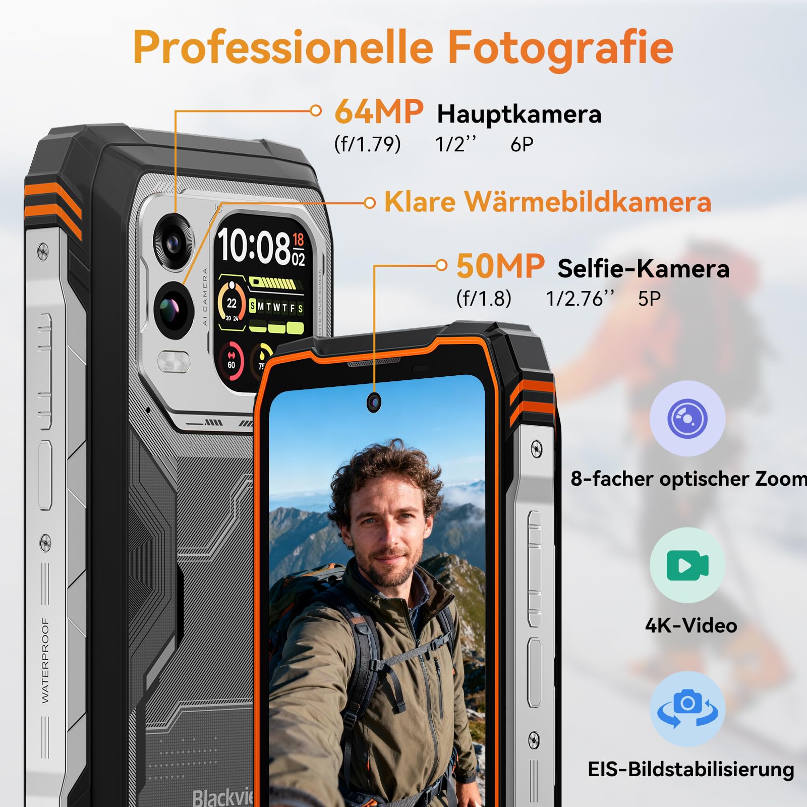 blackview-xplore-1-pro-outdoor-handy-36gb-256gb-orange image 7