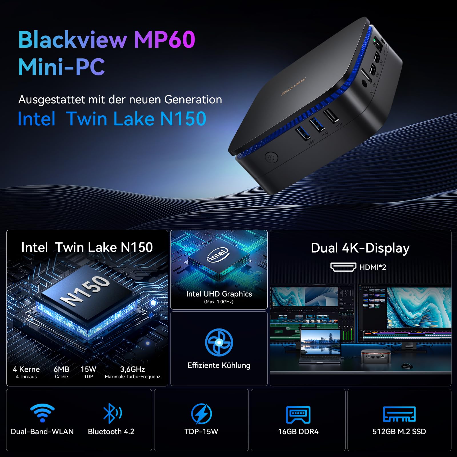 blackview-mp60-mini-pc-n150-16gb-512gb-win11-pro-dual-4k image 2