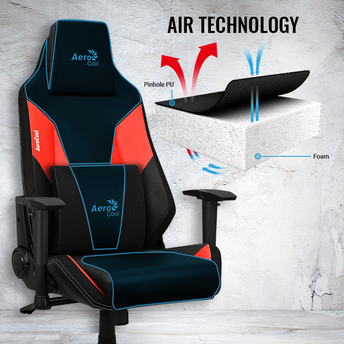 aerocool-admiral-gaming-stuhl-verstellbar-mit-kissen image 5