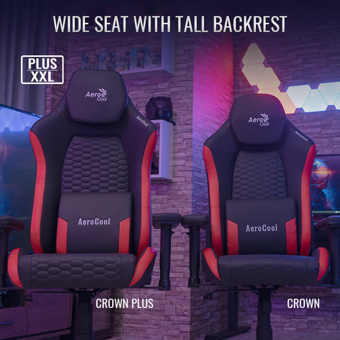 aerocool-crown-plus-leatherette-gaming-stuhl-schwarz image 2