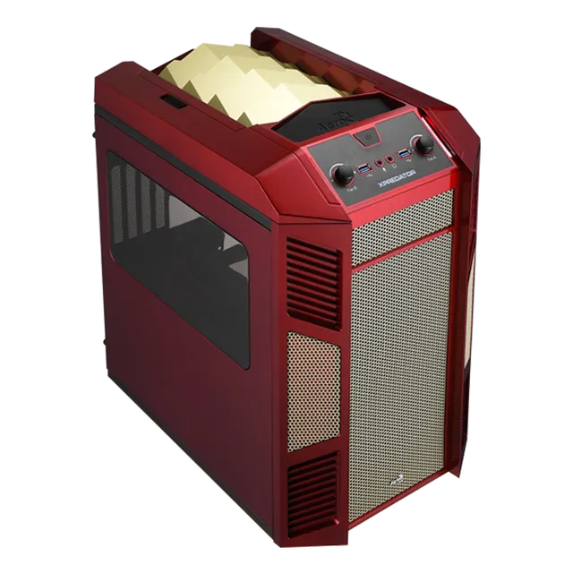 aerocool-xpredator-cube-red-gold-pc-geh-use-cube image 1