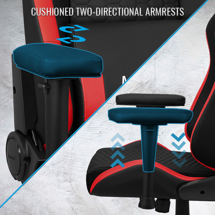aerocool-crown-plus-leatherette-gaming-stuhl-schwarz image 7