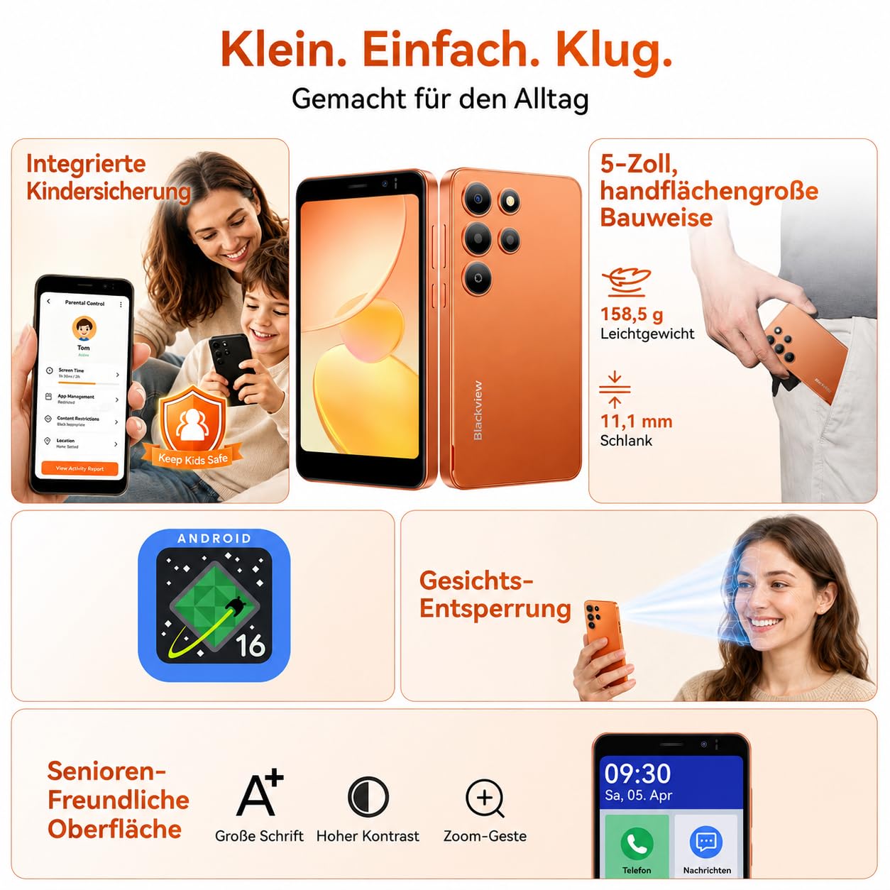 blackview-wave-2c-handy-5-zoll-orange-12gb-32gb image 2