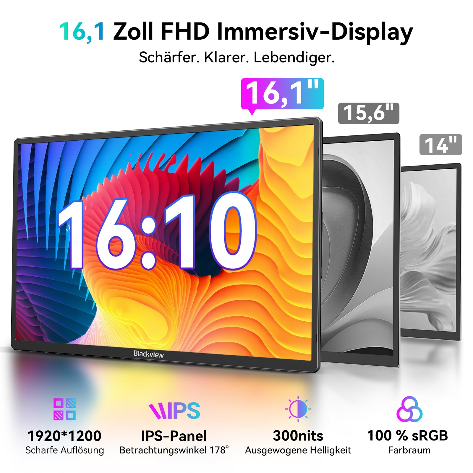 blackview-dcm-16-1-portabler-monitor-1200p-usb-c-hdmi image 2
