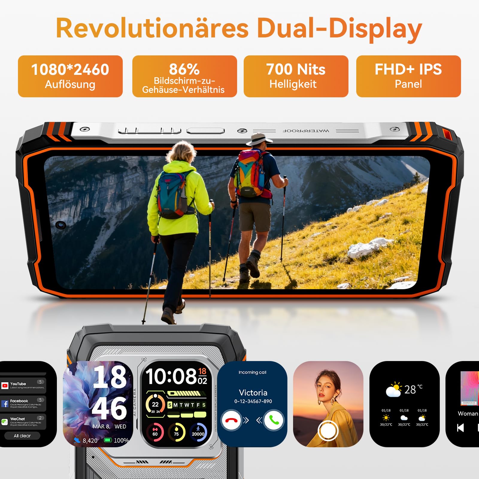 blackview-xplore-1-pro-outdoor-handy-36gb-256gb-orange image 6