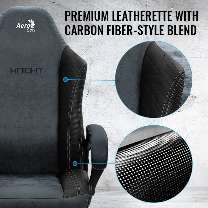 aerocool-knight-lite-gaming-stuhl-stoff-schwarz-ergonomisch image 3