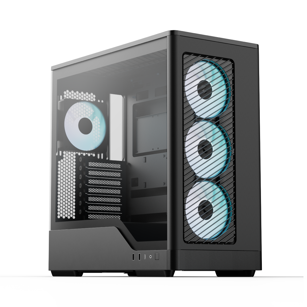 aerocool-d520a-pc-geh-use-midi-tower-schwarz image 1