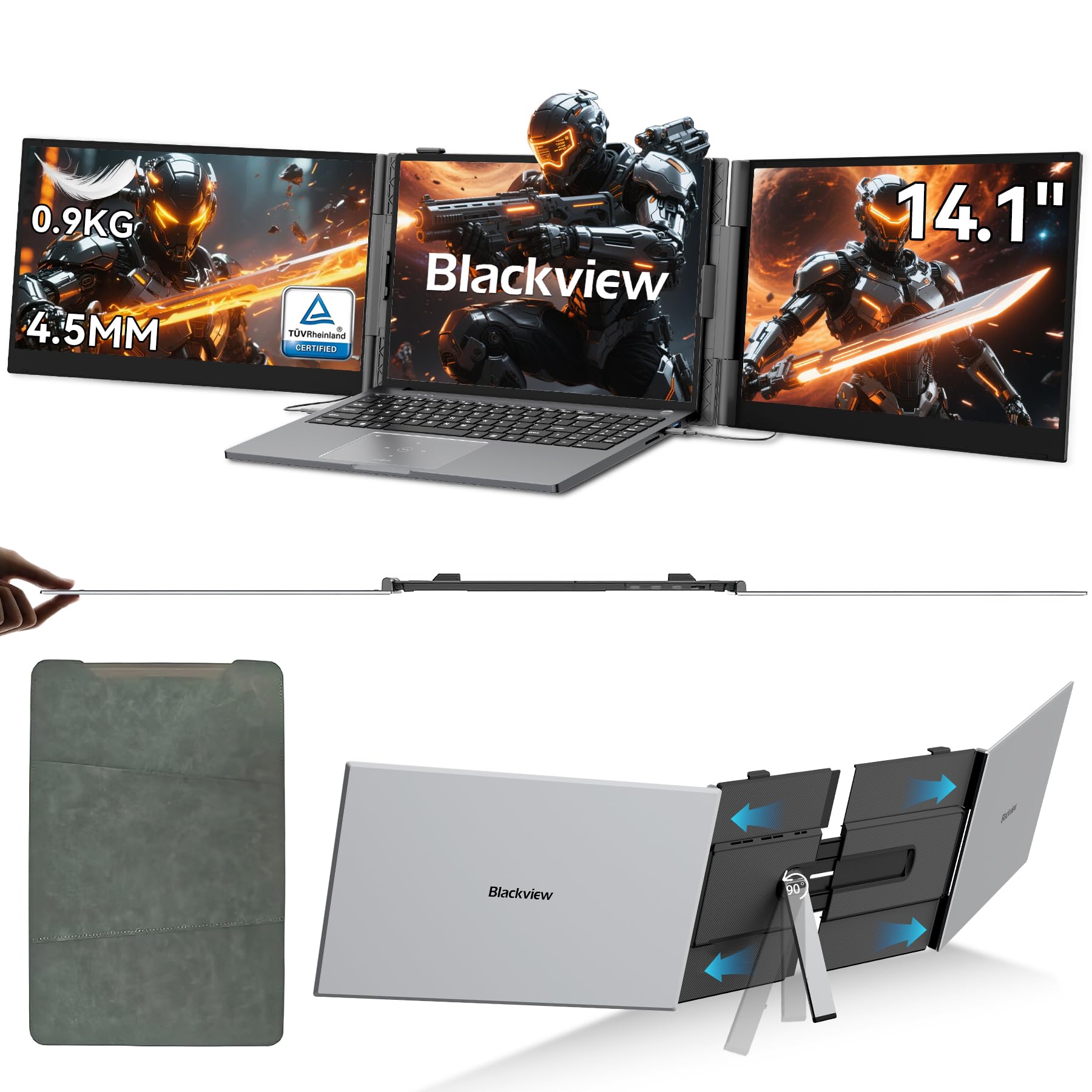 blackview-dcm6-triple-screen-laptop-monitor-14-zoll-fhd image 1