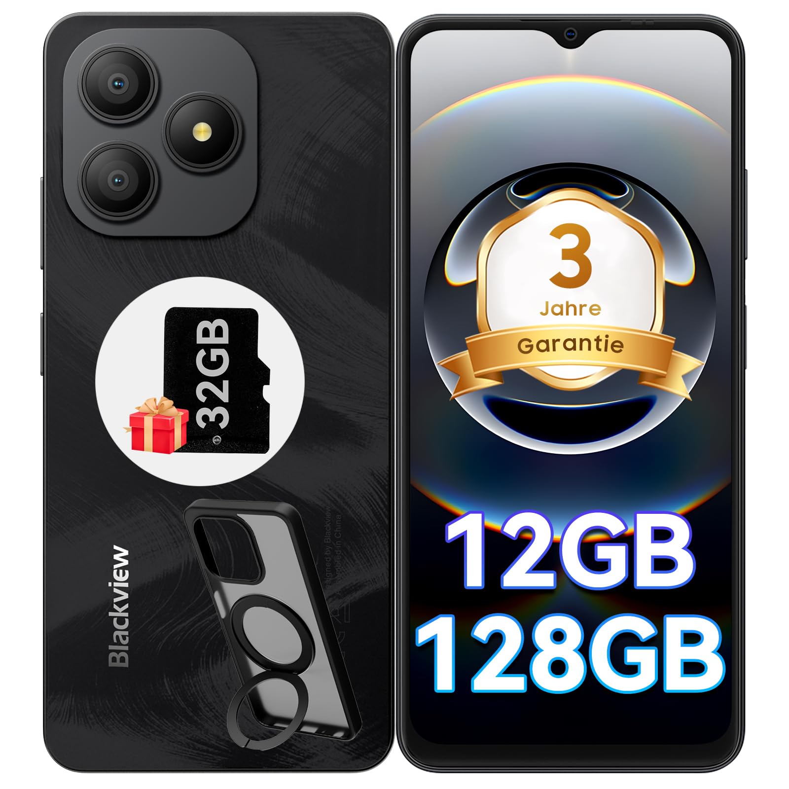 blackview-wave-9c-smartphone-12gb-128gb-5000mah-black-android-15 image 1