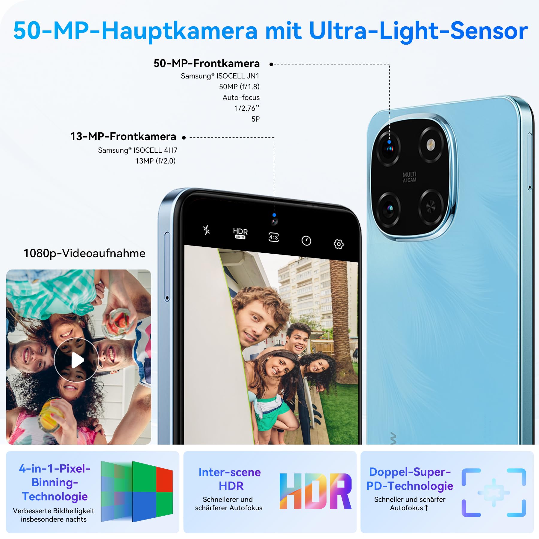 blackview-color-6-smartphone-ohne-vertrag-blau-256gb-50mp image 3