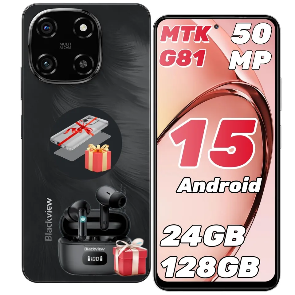blackview-color-6-smartphone-ohne-vertrag-schwarz-128gb-50mp image 1