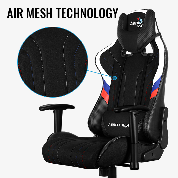 aerocool-aero-1-alpha-gaming-stuhl-mesh-schwarz-150-kg image 2