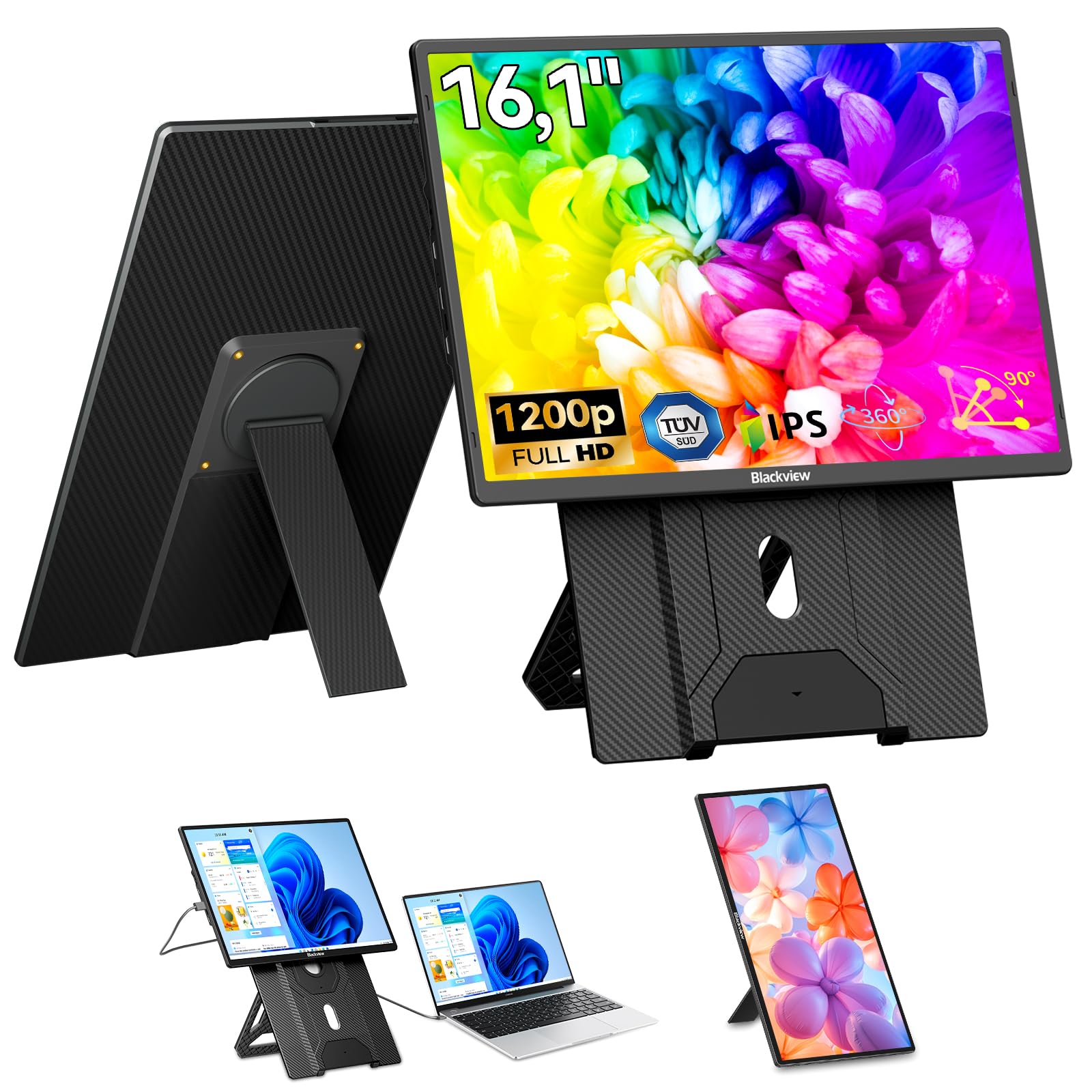 blackview-dcm-16-1-portabler-monitor-1200p-usb-c-hdmi image 1