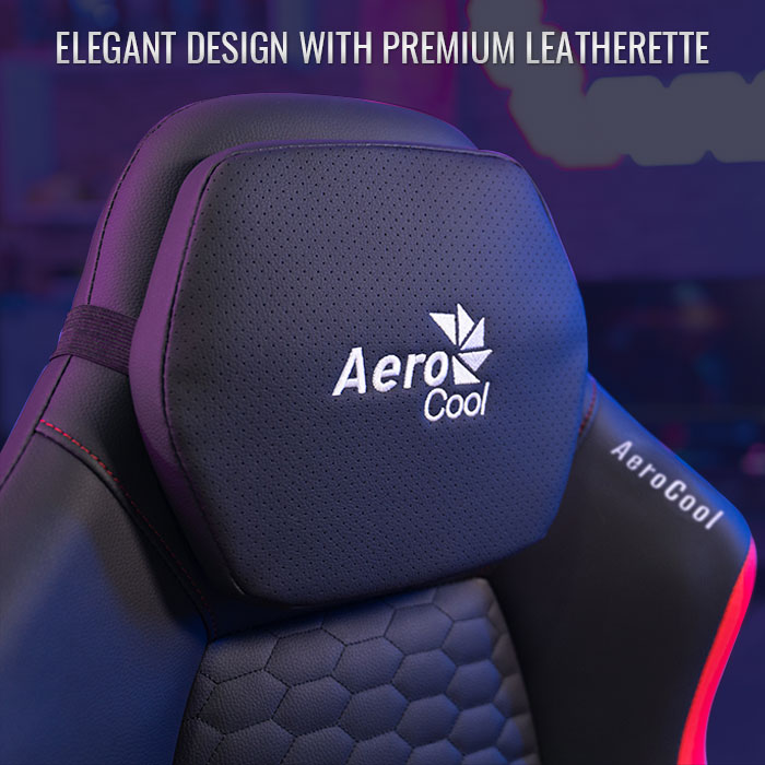 aerocool-crown-leatherette-gaming-stuhl-kunstleder-schwarz image 2
